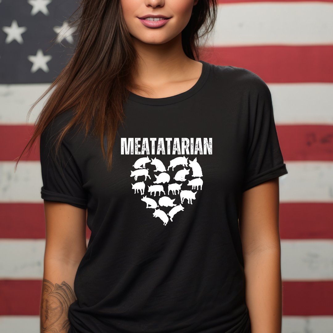 Meatatarian T Shirt Funny graphic T-shirt Meat Lover T shirt for Carnivore gift Meat Eater T-shirt for Him gift Eat Steak Lover shirt Meatatarian