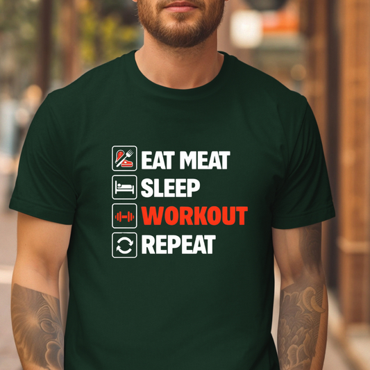 Carnivore Shirt for Working out Lover gifts for Gym T Shirt for Gym Lover gift for Fitness Enthusiast TShirt Eat Meat Sleep Workout Repeat