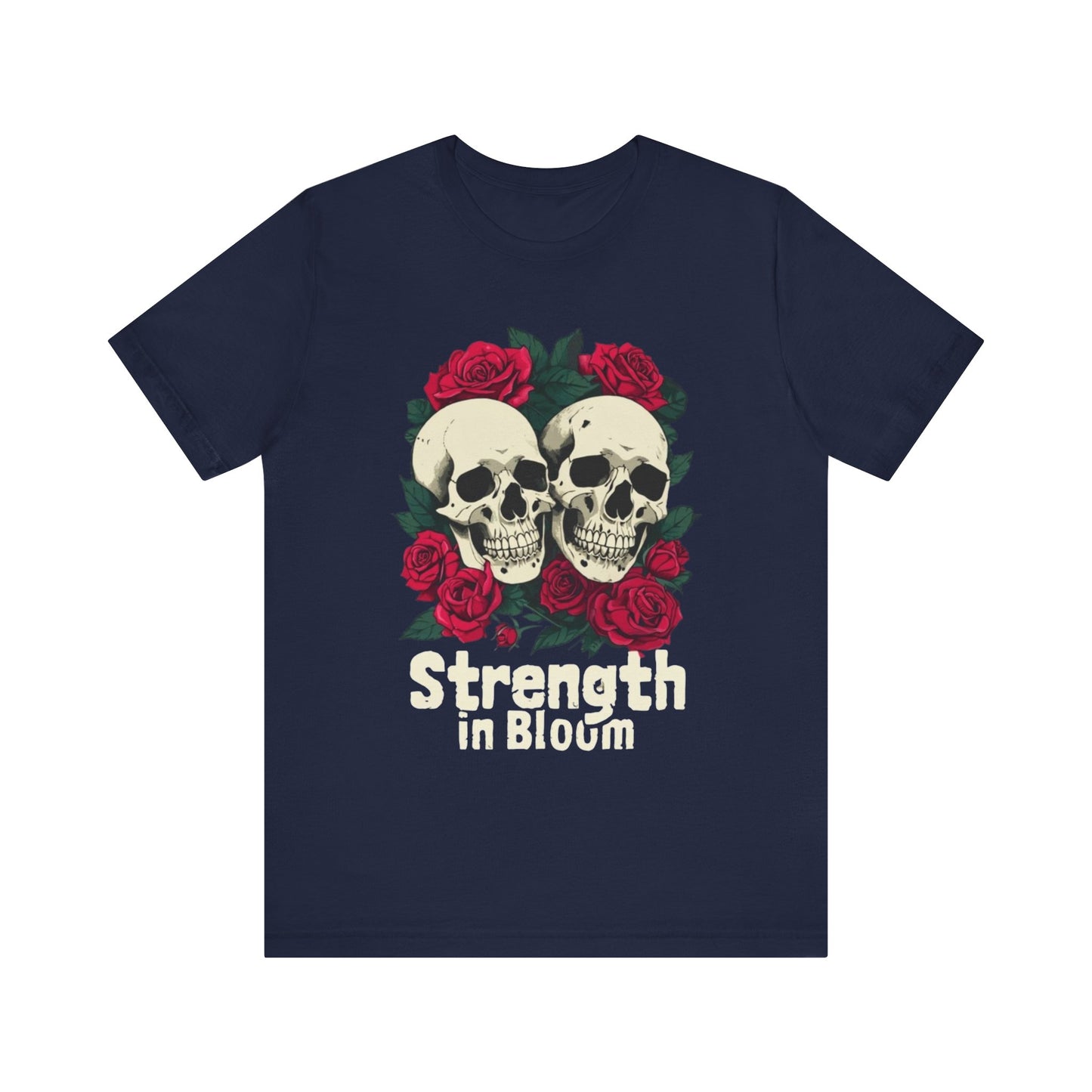Strength in Bloom Gym Shirt, Floral Workout Tee, Fitness Top, Activewear T-Shirt, Exercise Apparel, Gym Lover Gift