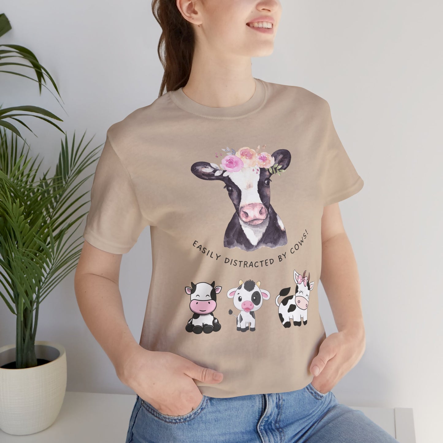 Cute Cow Shirt Funny T-Shirt for Cow Lover gift Cute Cow Shirt Easily Distracted By Cows T shirt ADHD gift Cow Lover gift