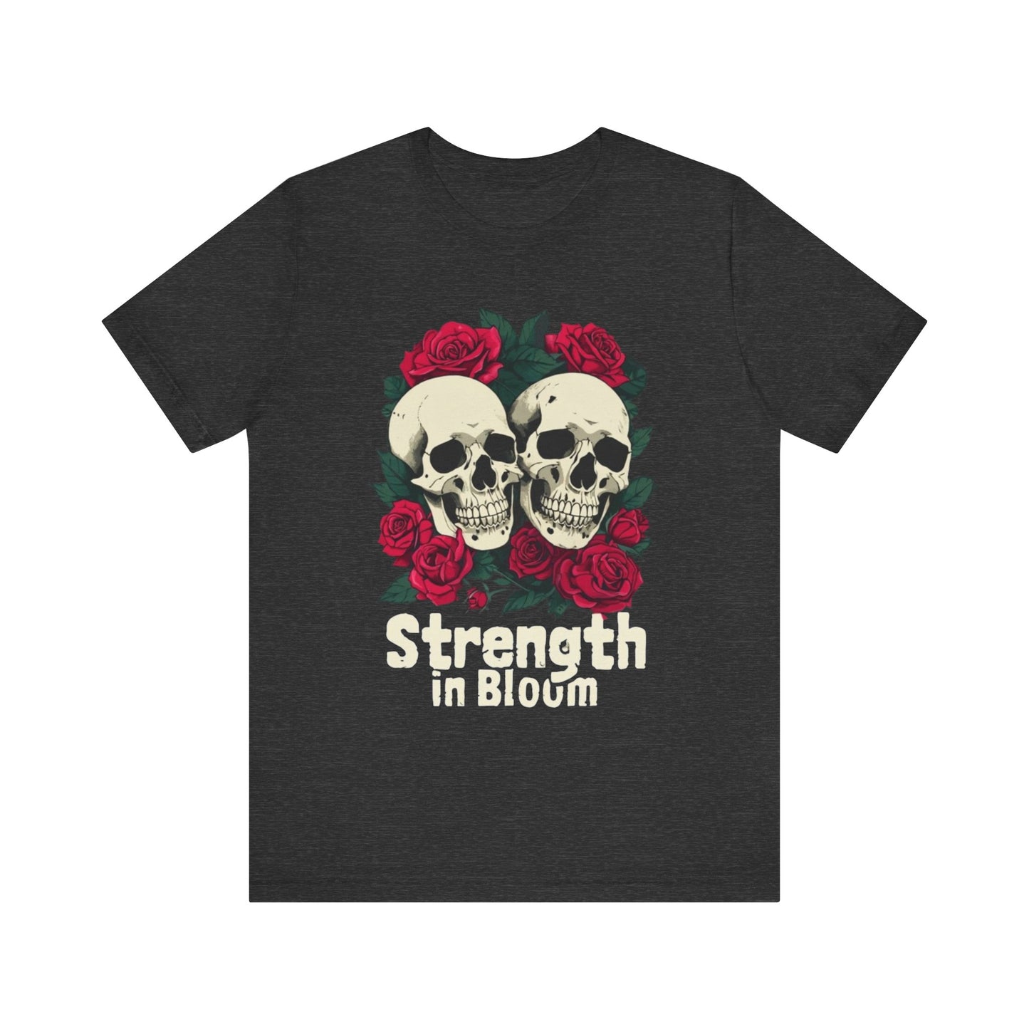 Strength in Bloom Gym Shirt, Floral Workout Tee, Fitness Top, Activewear T-Shirt, Exercise Apparel, Gym Lover Gift