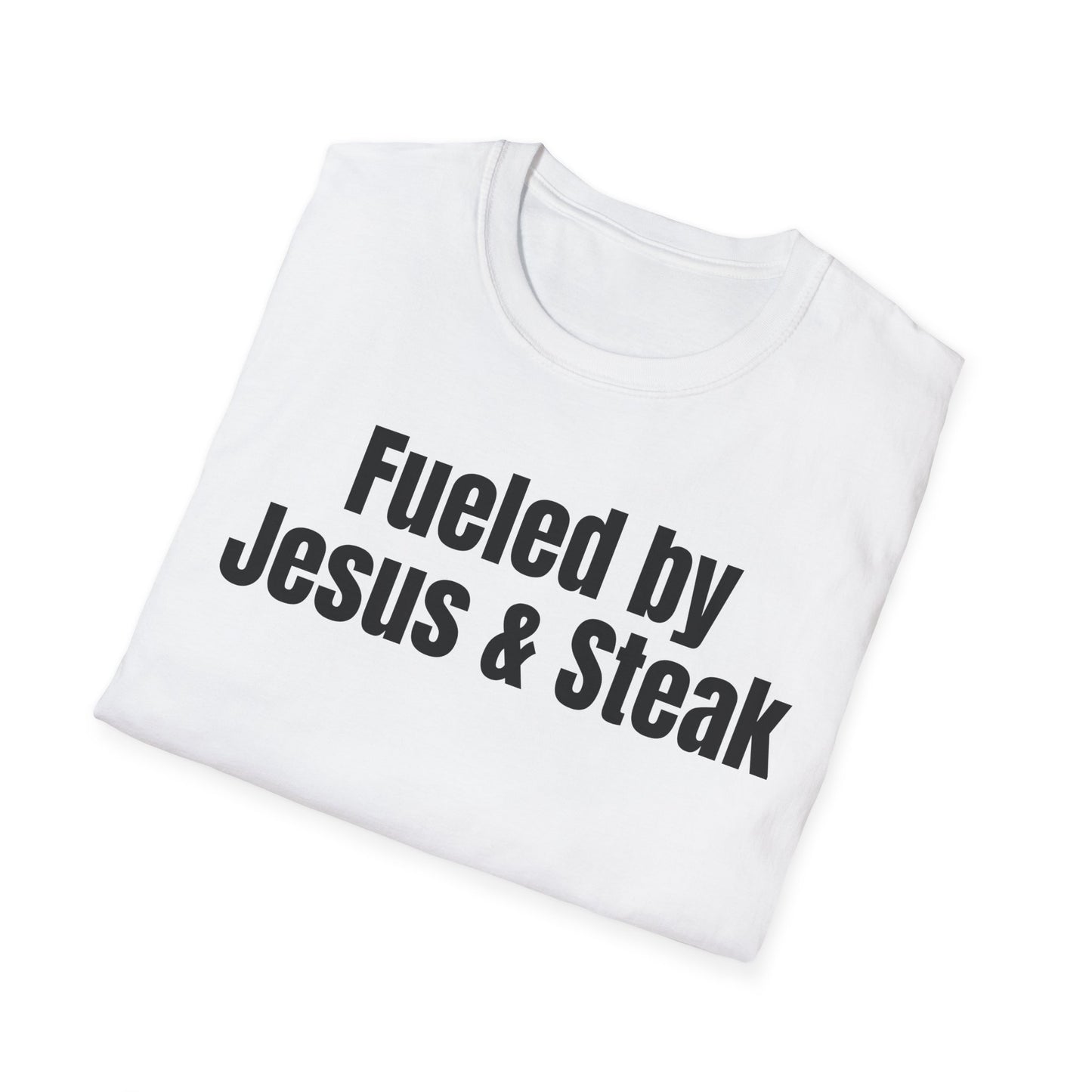 Fueled By Jesus and Steak Shirt for Christian Tshirts for the Gym t shirts for him gifts for her Christian Workout Shirts for Steak Lovers