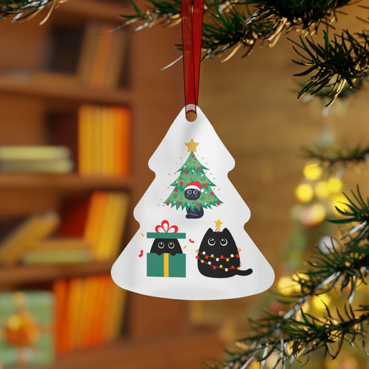 Cute Cat Ornament for Black Cat Ornaments for Cat Mom present for Christmas gifts for Cat Lover gift for Christmas Tree Ornaments