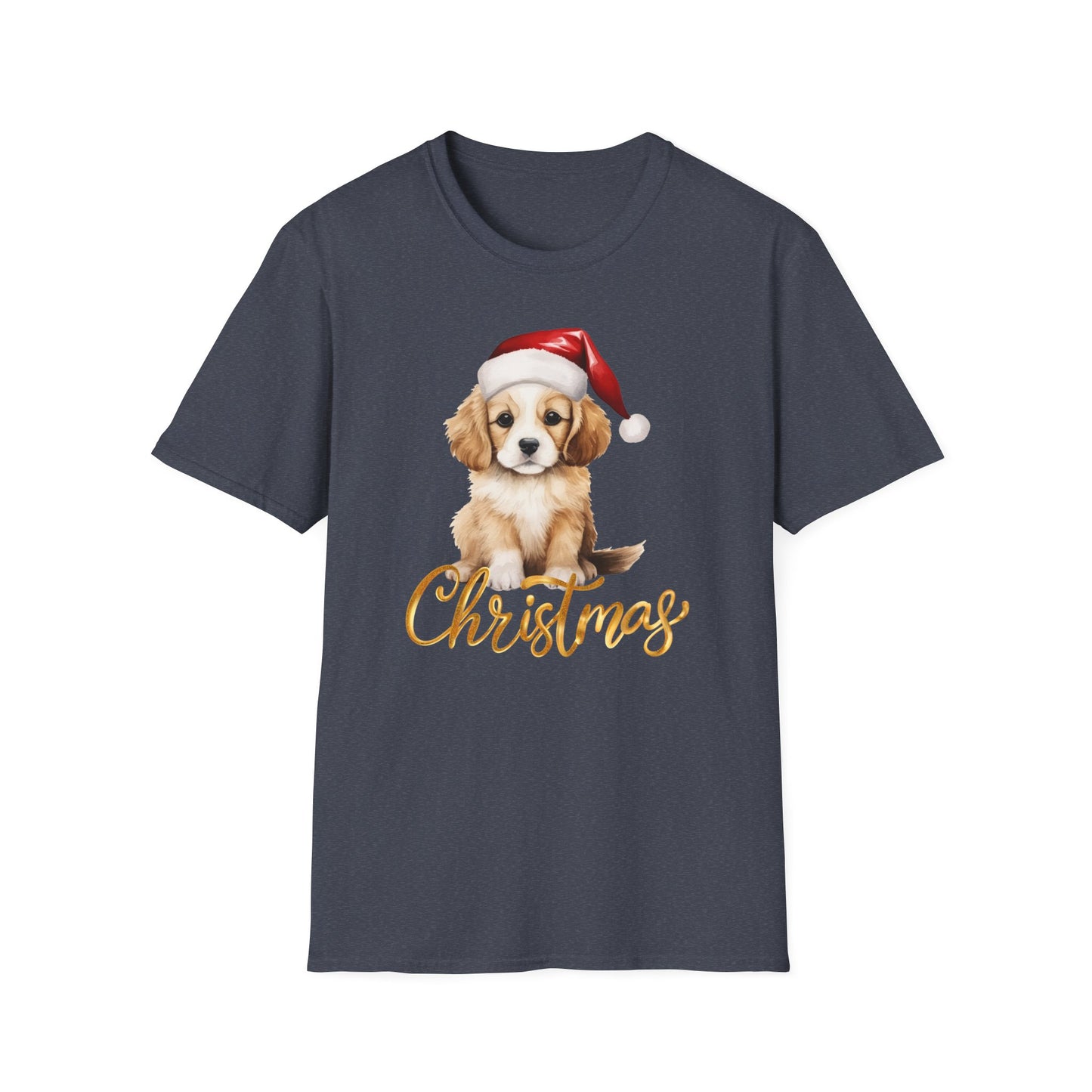 Puppy Christmas T Shirt for Christmas Dog T-shirt for Golden Retriever Mom gifts for Golden retriever Lover gift for Women's Christmas Tee