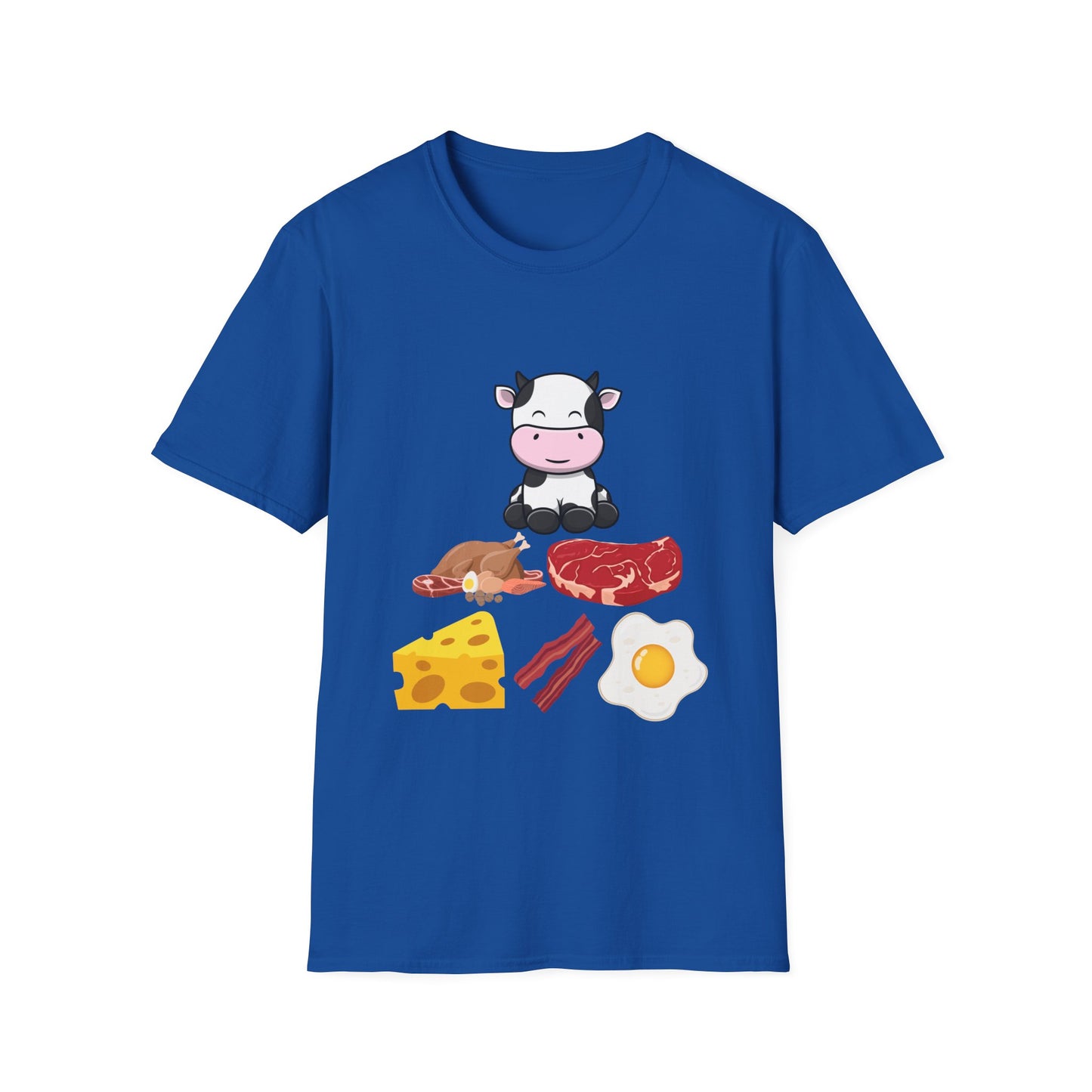 Cute Cow T Shirt for Carnivore Gift  Animal Based Diet T-shirt for Meat Lover Gift Beef Soft Cotton tee