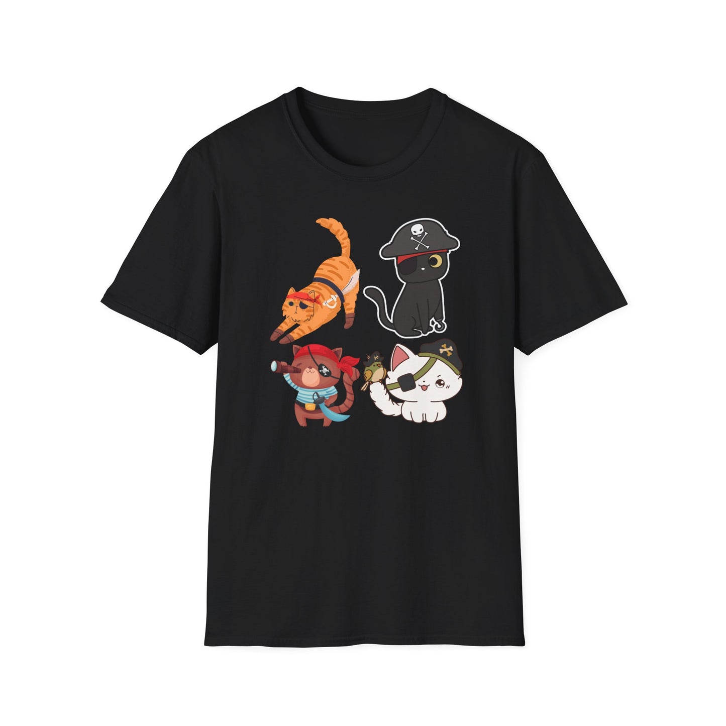 Pirate Cat Shirt for Halloween T-shirts for Funny Cat Halloween gifts Cute Cat Halloween T Shirt for Halloween gift for Cat Lovers gift idea