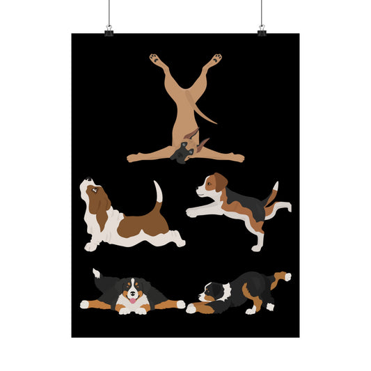 Dog Gym Poster for Dog Lover gift for Dog Mom gifts for Dad Funny Dogs Doing Yoga Posters Workout gift for Fitness Lover Gym Rat Wall Art