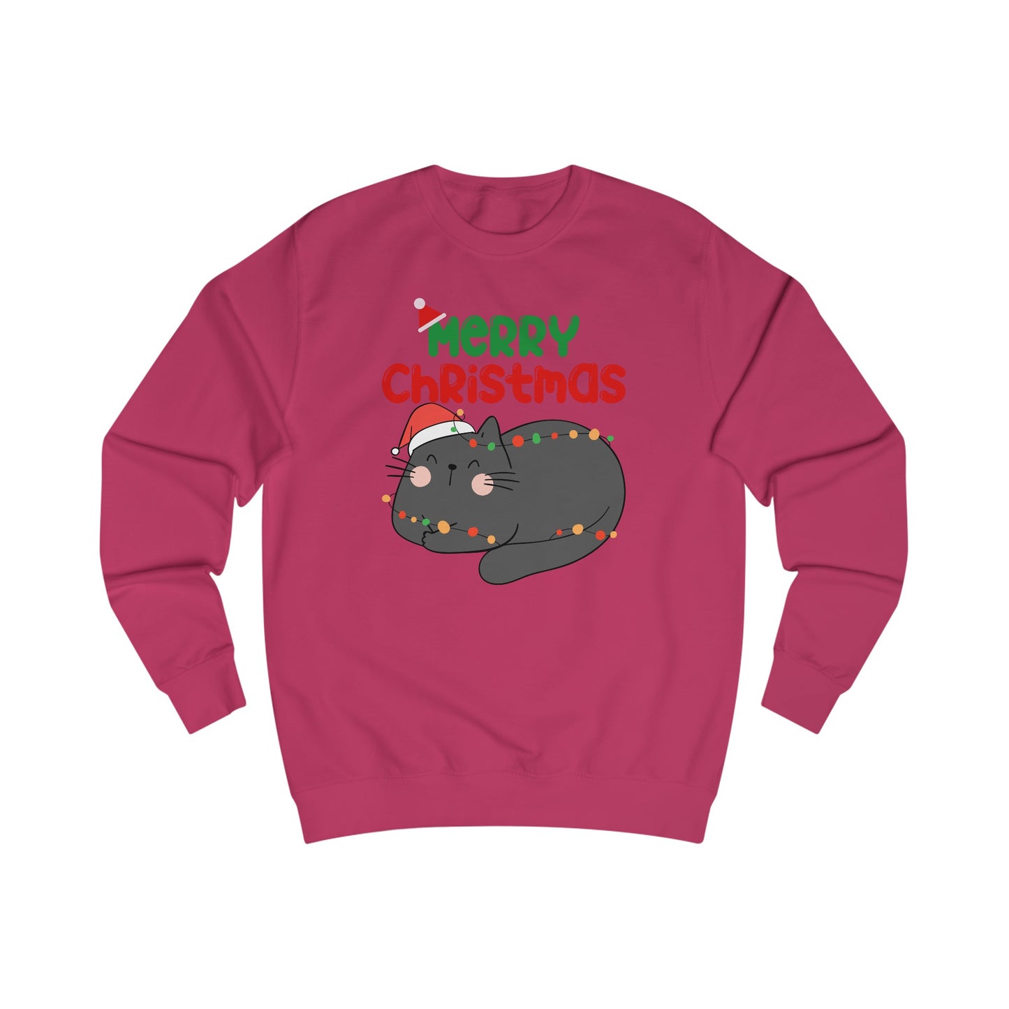 Christmas Sweatshirt for Cat Lover gift for Christmas Cats Sweater for Black Cat Lover Sweater for Christmas party for Women's present ideas