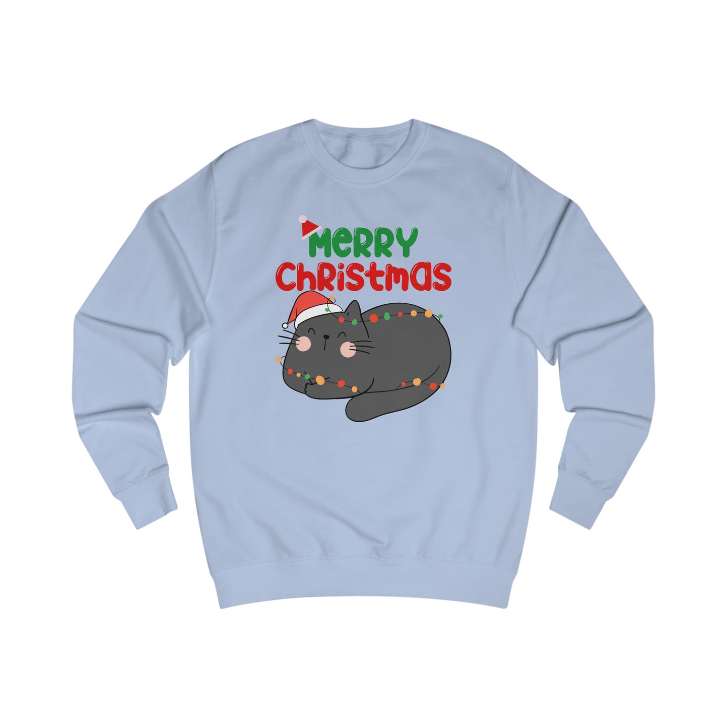 Christmas Sweatshirt for Cat Lover gift for Christmas Cats Sweater for Black Cat Lover Sweater for Christmas party for Women's present ideas