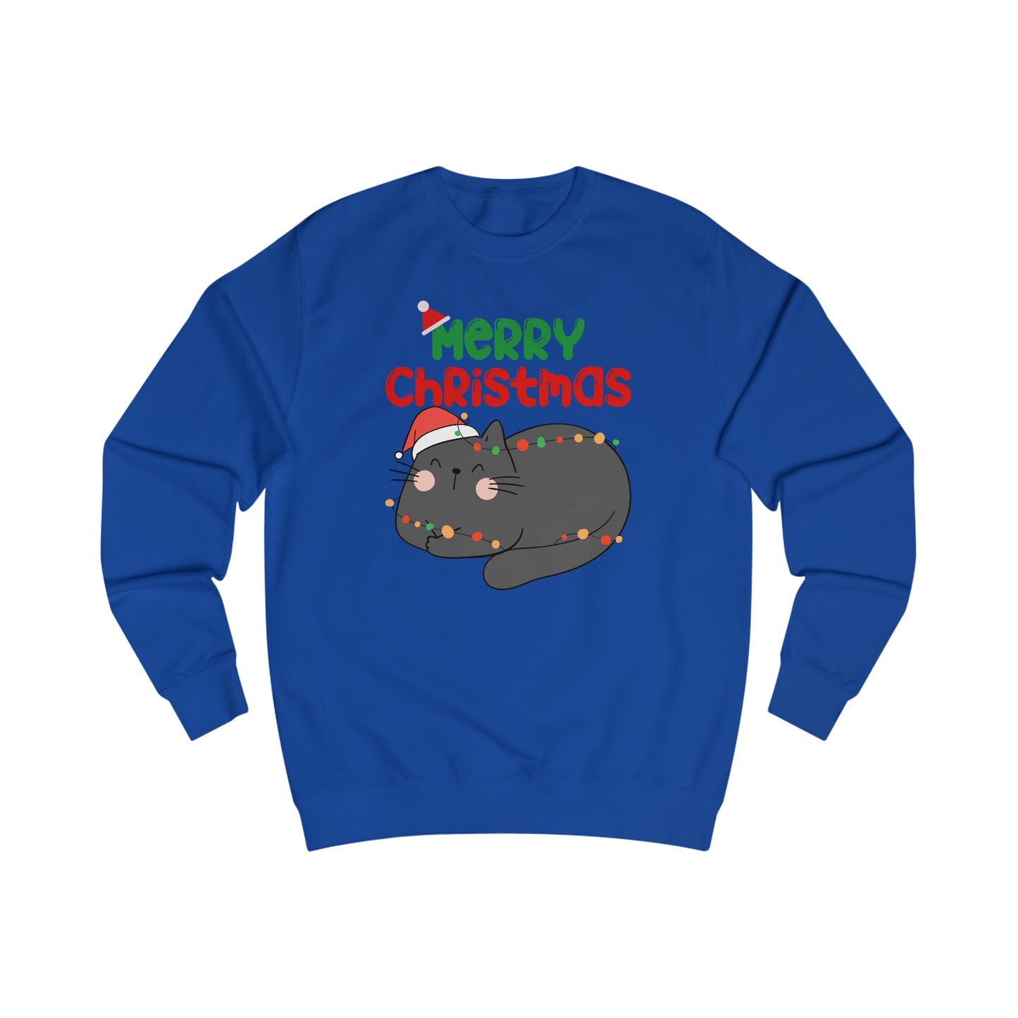 Christmas Sweatshirt for Cat Lover gift for Christmas Cats Sweater for Black Cat Lover Sweater for Christmas party for Women's present ideas