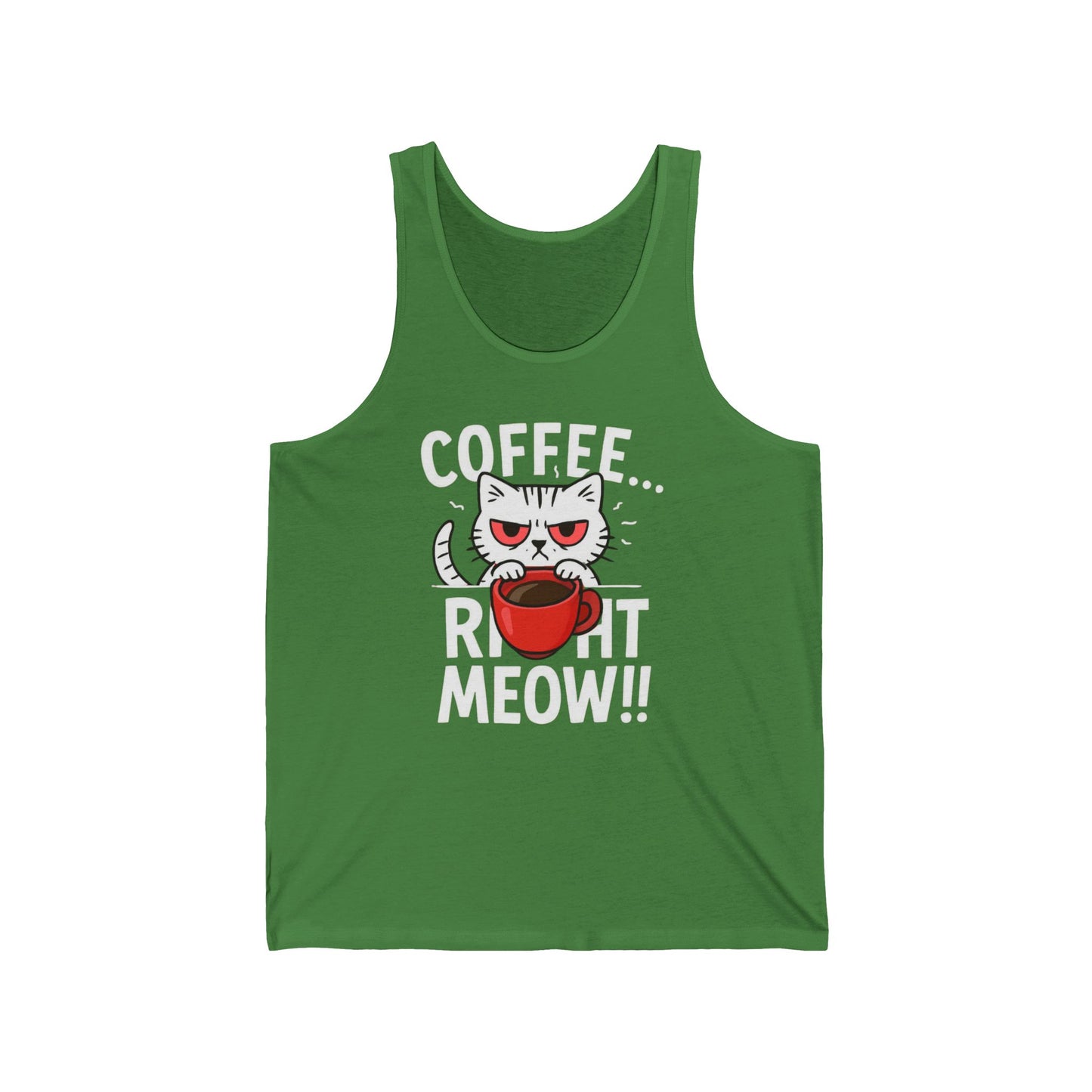 Cats and Coffee Tank Top, Cat Lover Gift, Coffee Lover Shirt, Funny Cat Shirt, Animal Print Tank, Cat Mom Gift