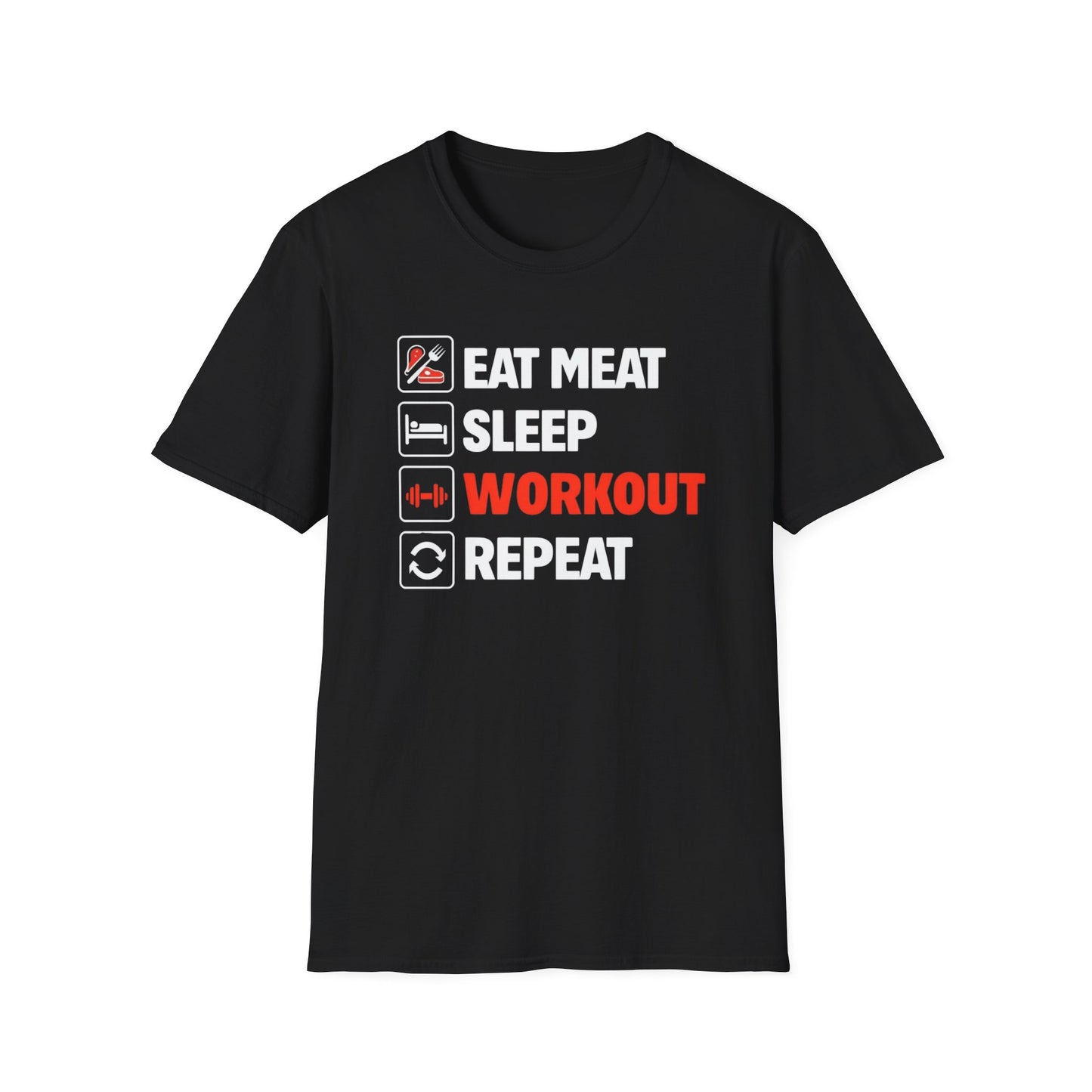Carnivore Shirt for Working out Lover gifts for Gym T Shirt for Gym Lover gift for Fitness Enthusiast TShirt Eat Meat Sleep Workout Repeat