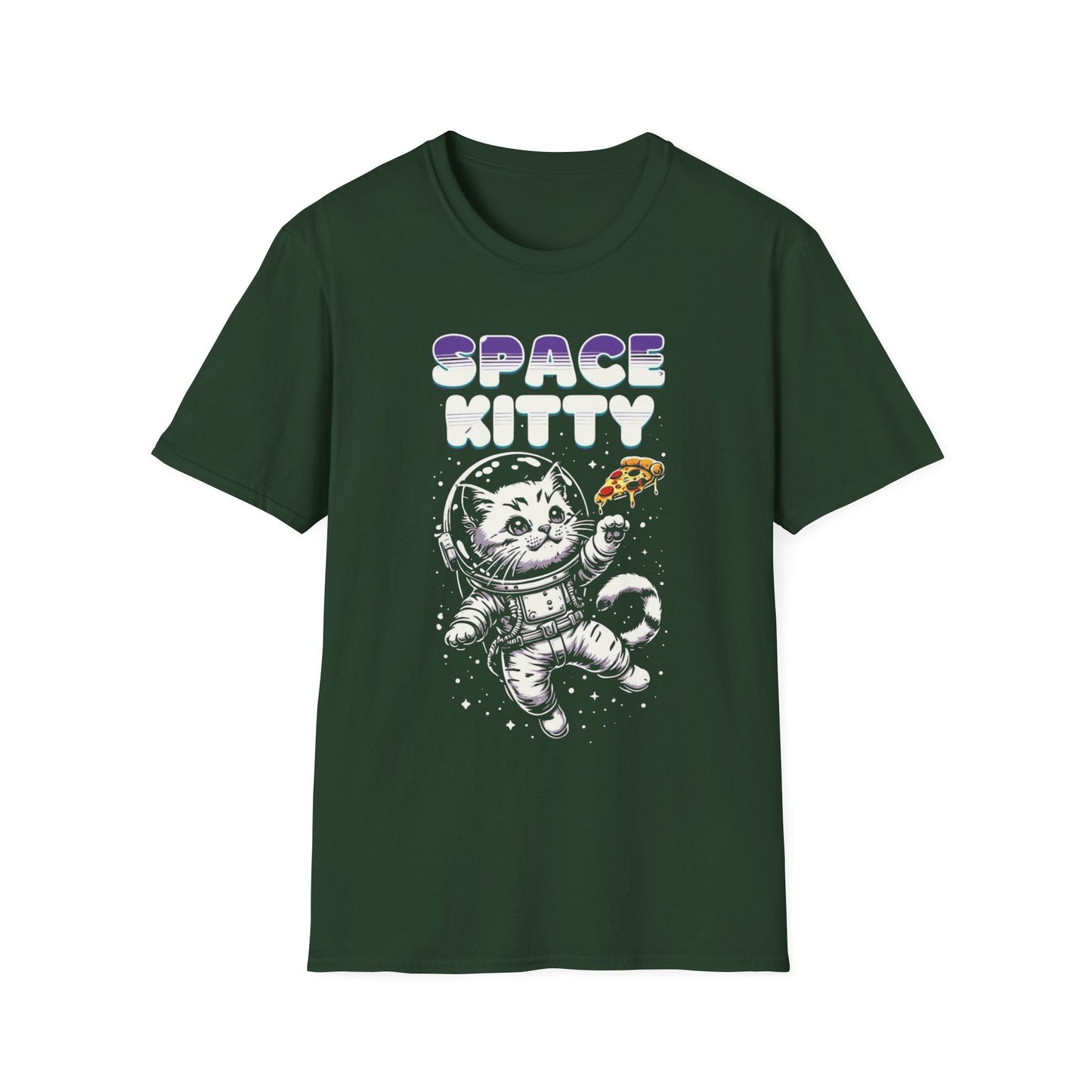 Space Kitty TShirt Funny Cat T-shirt for Funny gifts for Cat Lover T-shirts Funny Cats TShirts Funny Cat Pizza Tee Shirt Space Kitten Tees