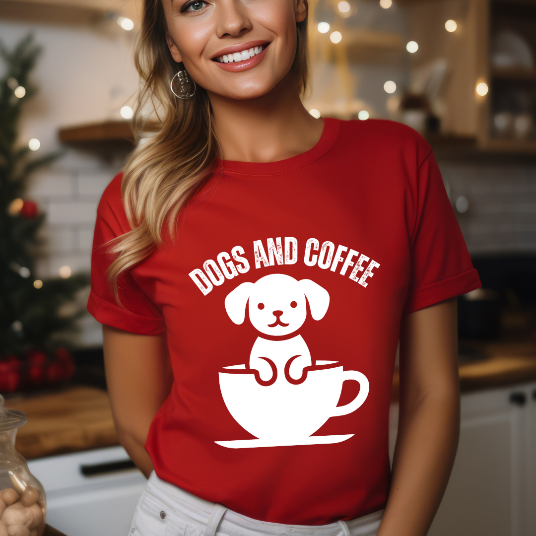 Simple Dog Shirt for Coffee Lover gift for Dog Lovers gifts for Coffee Addict T-shirt for Dog Enthusiast gift for Dog Mom T Shirts for Women's gifts