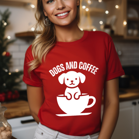 Simple Dog Shirt for Coffee Lover gift for Dog Lovers gifts for Coffee Addict T-shirt for Dog Enthusiast gift for Dog Mom T Shirts for Women's gifts