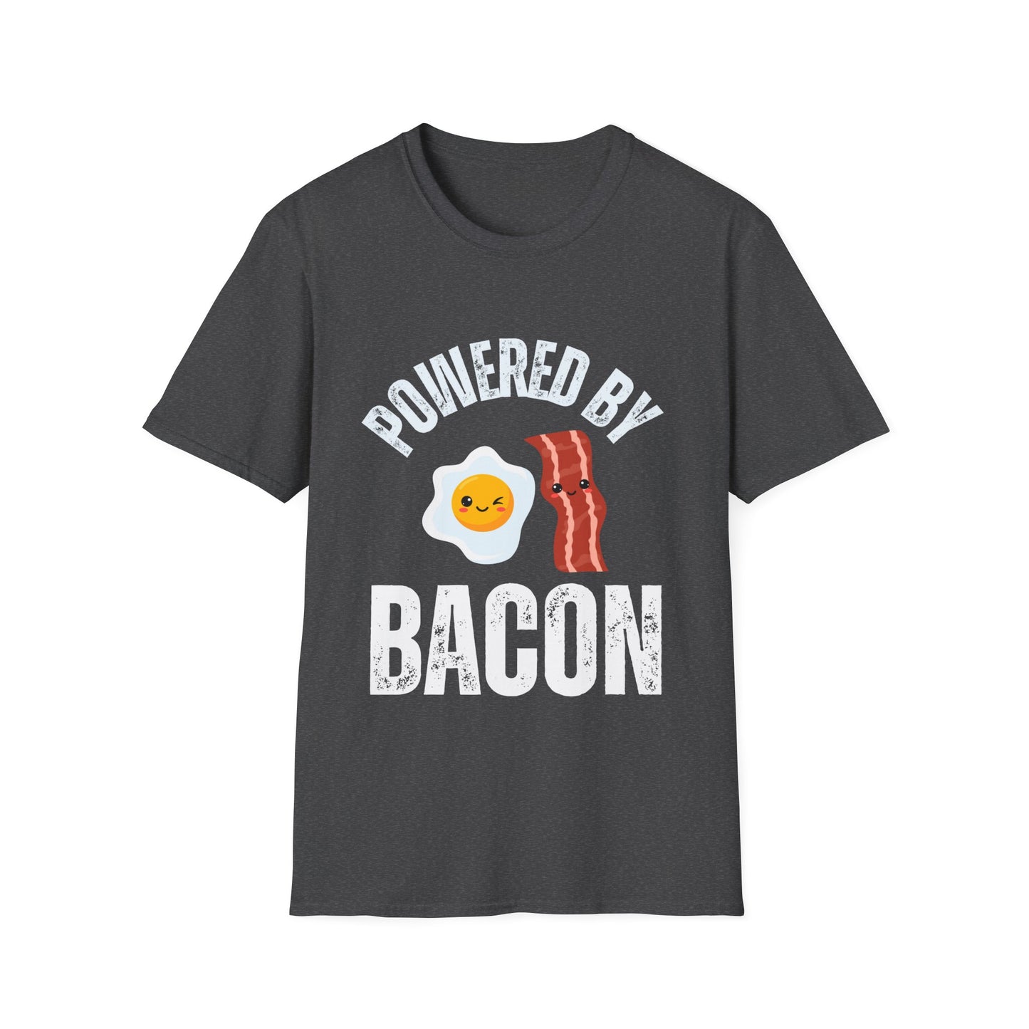 Powered By Bacon T Shirts Funny Meat Shirt - Bacon & Egg T-shirt for Meat Lover Gift for Bacon Lover Shirt for Carnivore gift for Meat T Shirt