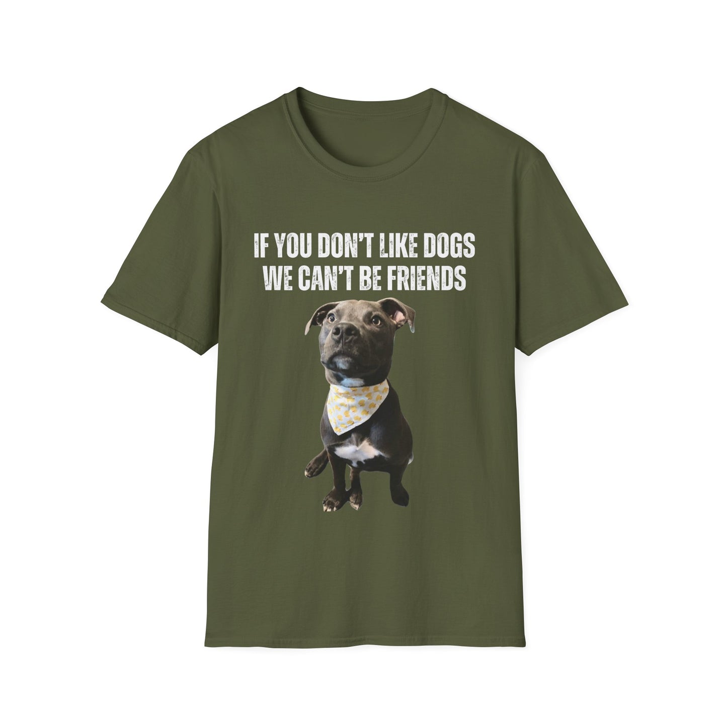 If You Don't Like DOGS We Can't Be Friends T-shirt Pit Bulls Shirt Pit Bull Shirt for Pit Bull Lover Gift Cute Gray Pittie Pibble Shirt