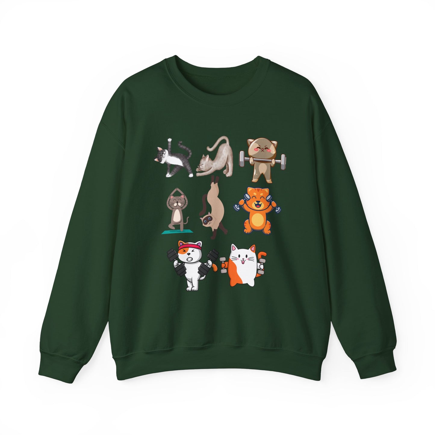Funny Cat Pullover for Cat Lover gift for Fitness Lover gift for Gym Lover Cats Working out Sweat Shirt