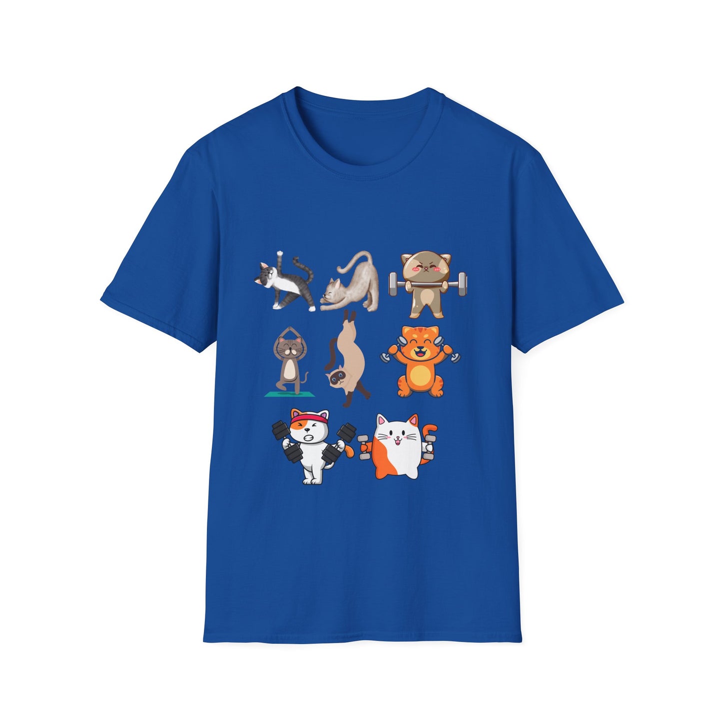 Cats Working out Shirt Cat Doing Yoga T Shirts Funny Gym T-shirt for Fitness Lover gift for Cat Lover gift Funny Cat Shirt Cats Working out T Shirt