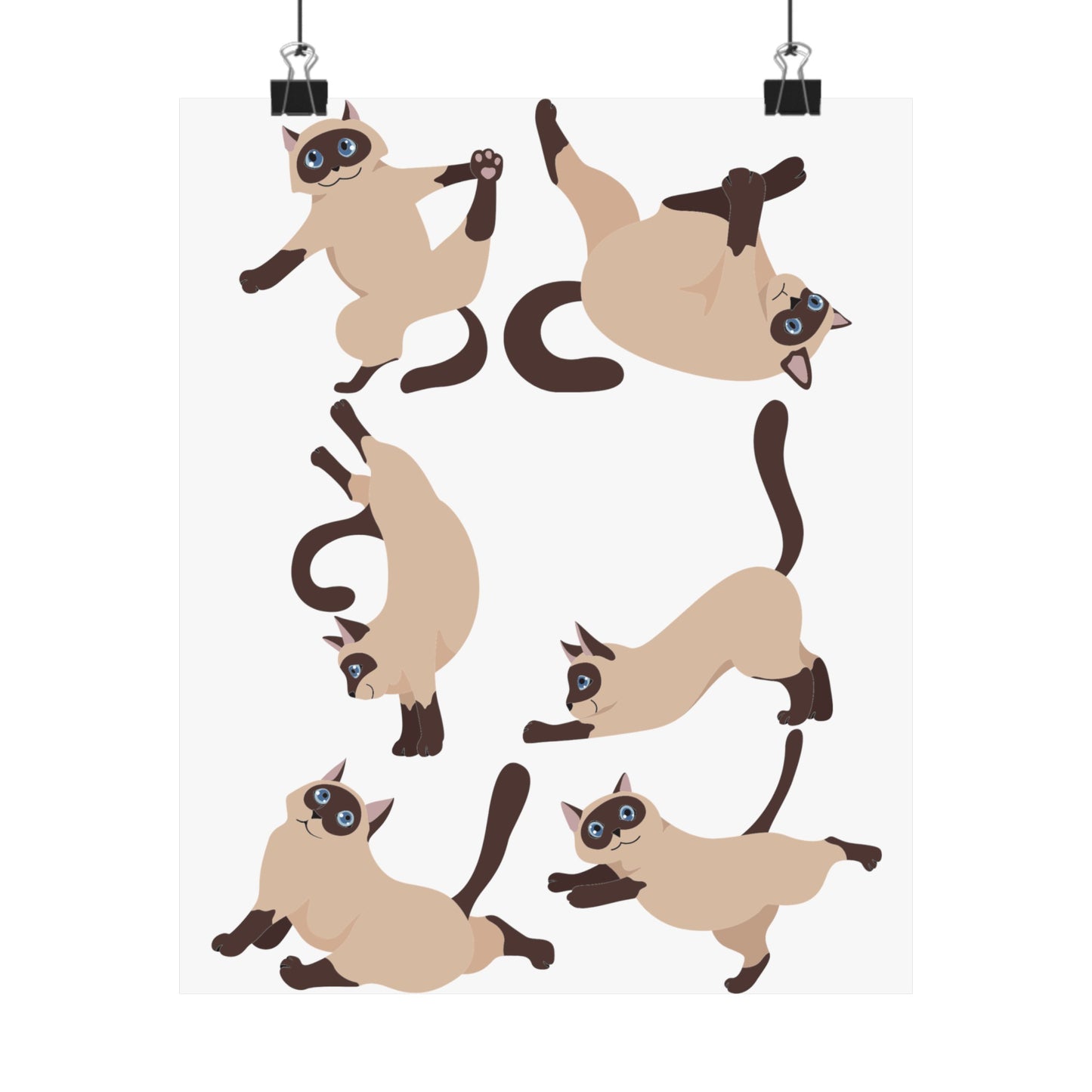 Funny Gym Poster for Cat Lover gift for Cats Mom gifts for Dad Funny Kitty Cats Doing Yoga Posters Workout Fitness Gym rat Wall Art