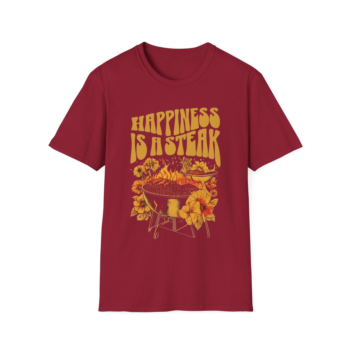 Groovy Meat Shirt for Carnivore TShirt for Steak Lover gifts for Christmas present for Meat Lover T Shirts Happiness Is A Steak T-shirt gift