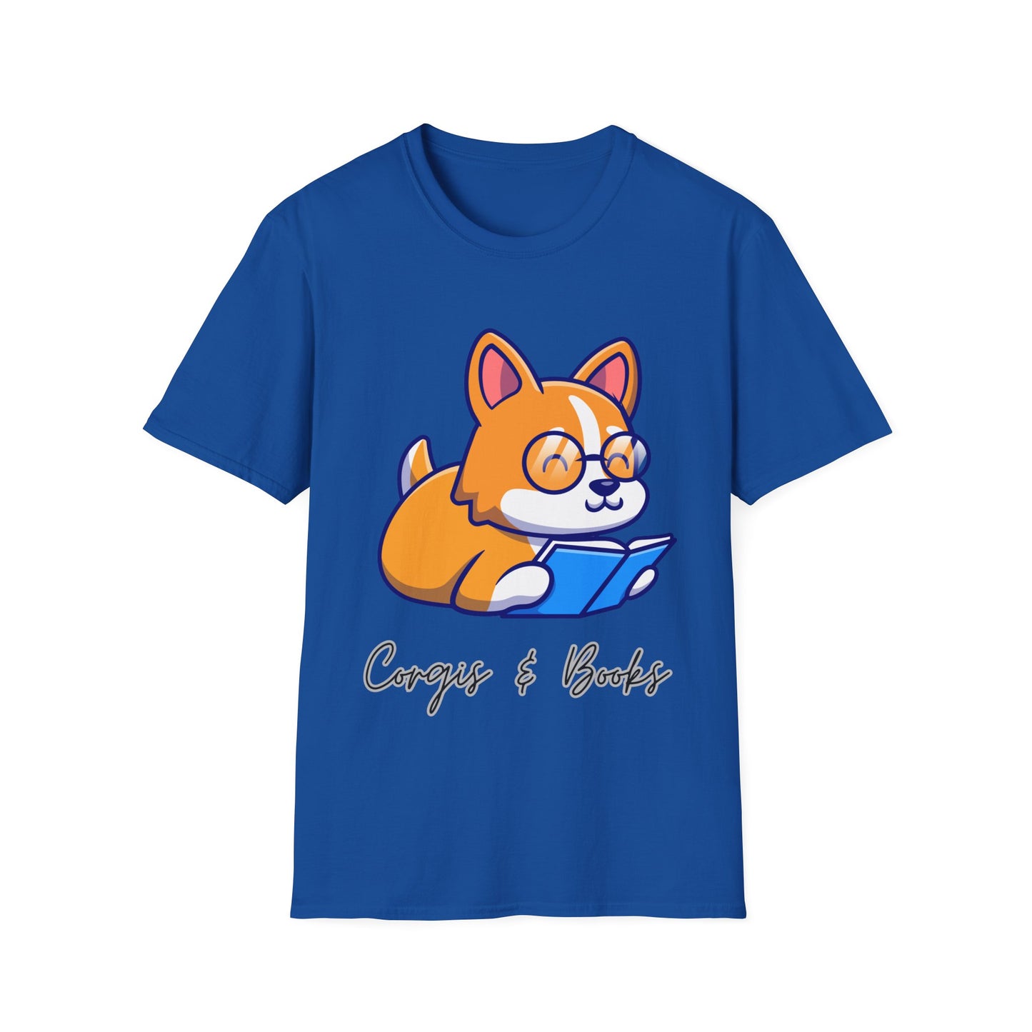 Corgi's & Books T Shirt for Corgi Lover Gift for Book Lover Soft Cotton T-shirt Dog Lovers Shirts Book Lover Shirt