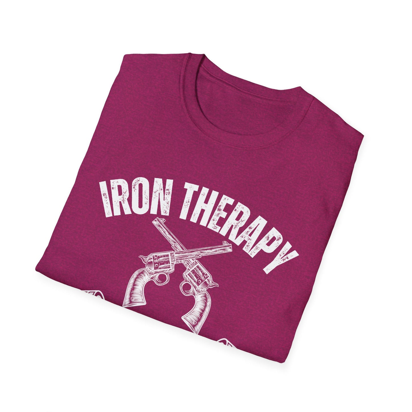 Workout Shirt for Gun Lover gift for Weightlifting T-shirt for Gym Lover gifts for Powerlifting Tee Shirts for Him Iron Therapy Shirt