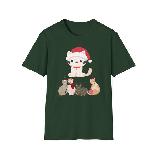 Kitten T Shirt for Christmas Tshirts for Cats Holiday T-shirt for Cat Lover present for Christmas presents for Lady Lady gift for Women