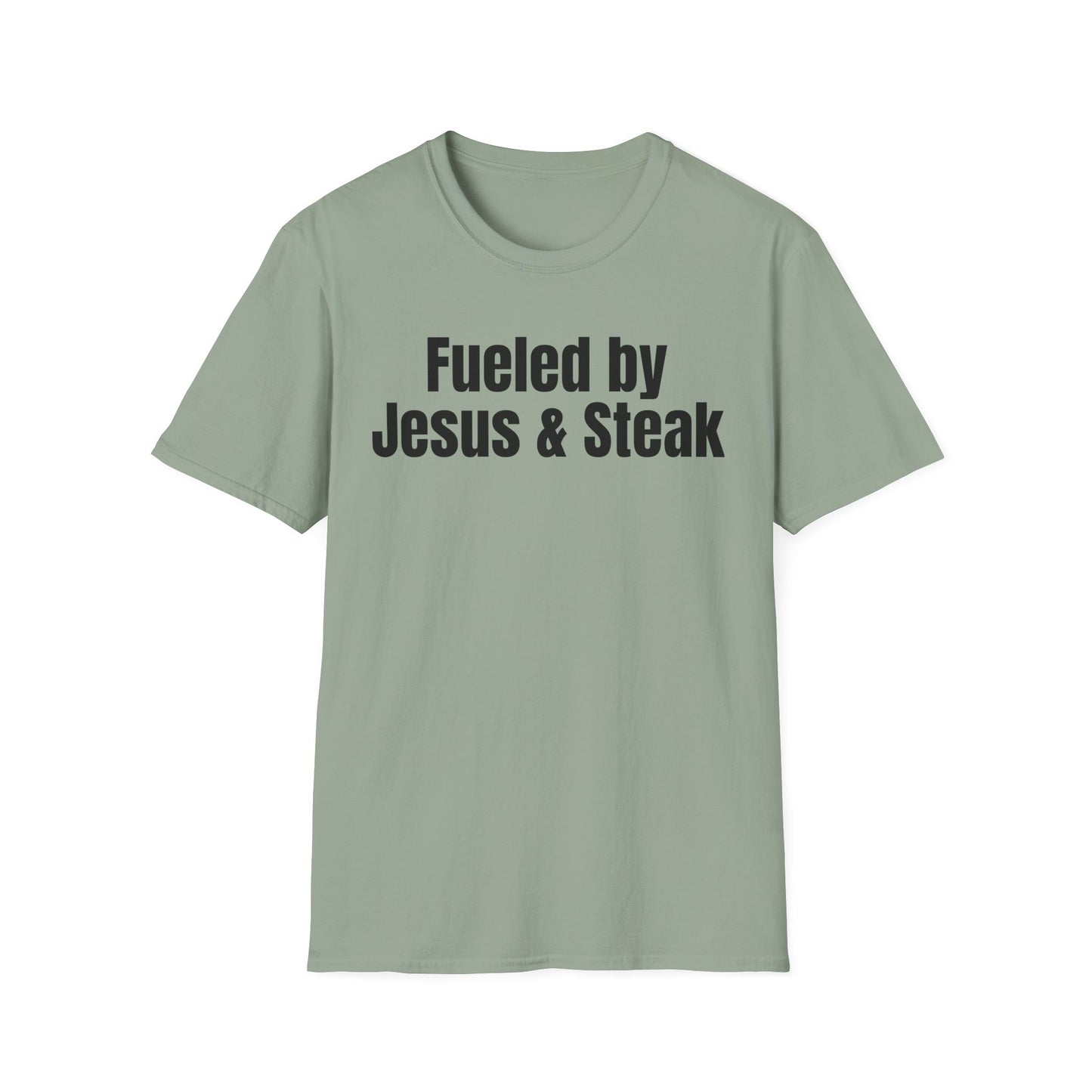 Fueled By Jesus and Steak Shirt for Christian Tshirts for the Gym t shirts for him gifts for her Christian Workout Shirts for Steak Lovers