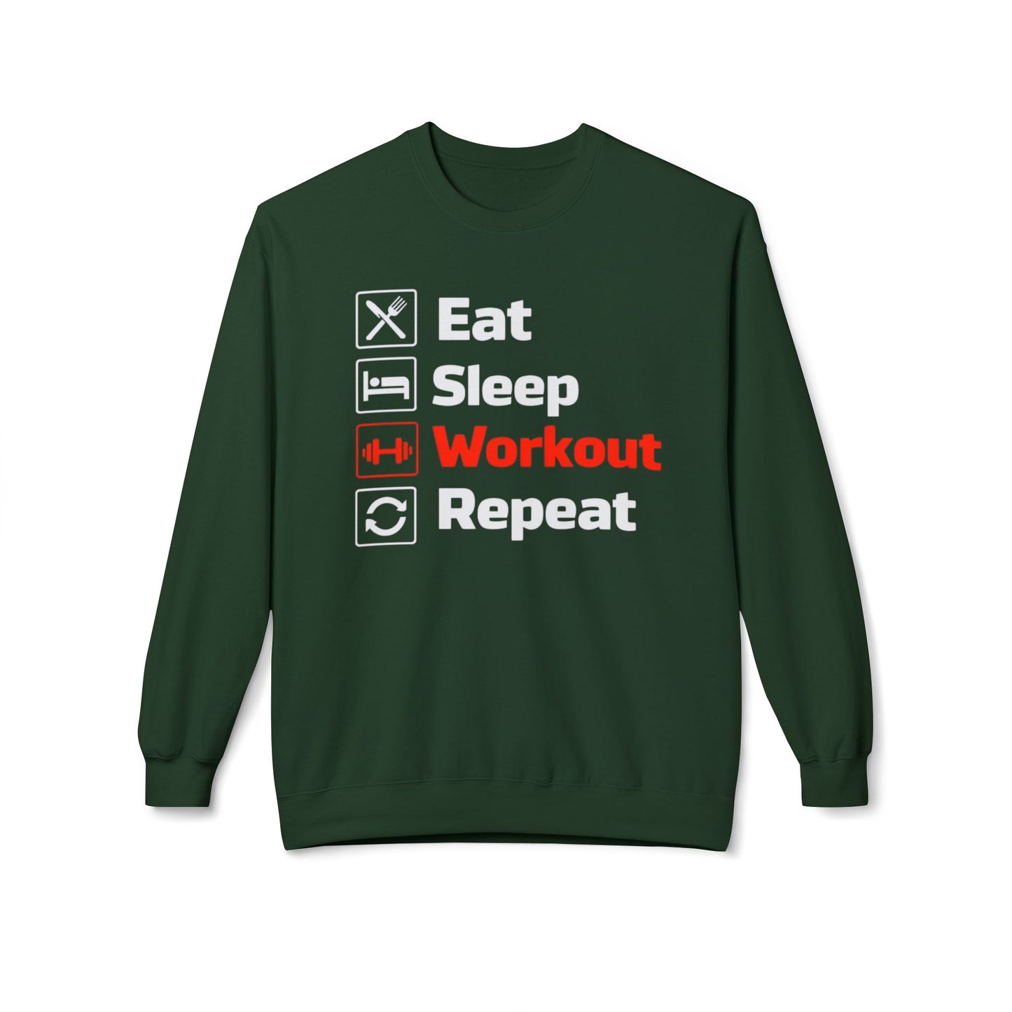 Workout Sweater for Gym Love Sweatshirts for Fitness Lovers Sweatshirt for Eat Sleep Workout Repeat Top for Gym Rat gift ideas Cross Fit