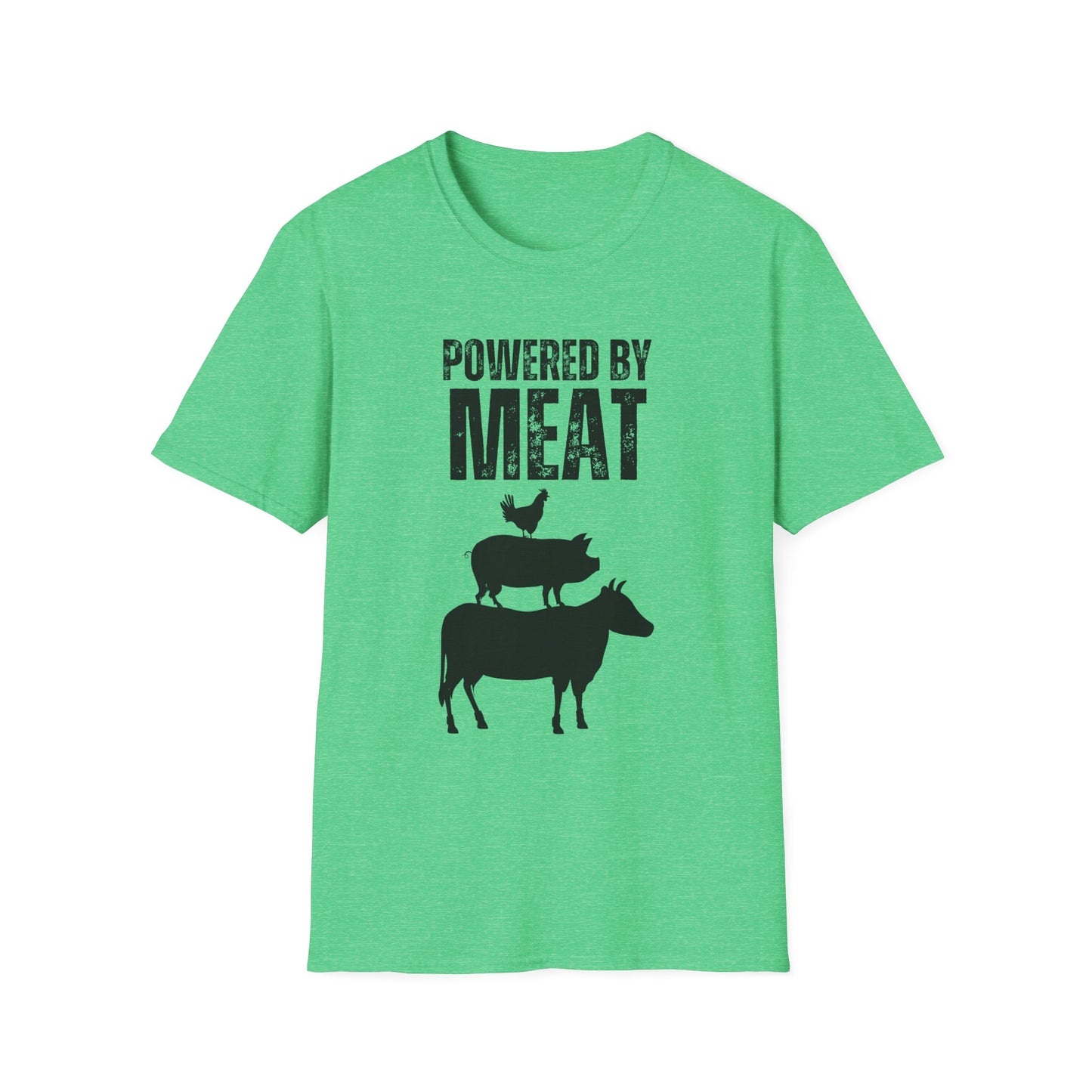 POWERED BY MEAT Shirts for Carnivores Funny MEAT T-shirt for Meat Lover Gift for Carnivore Shirt Healthy Diet T Shirt