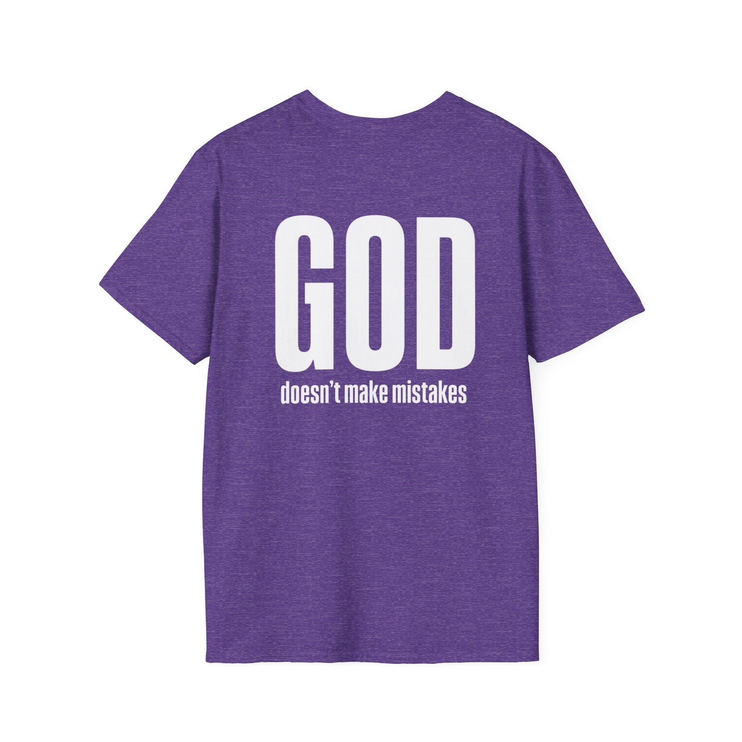 God Doesn't Make Mistakes Christian T-Shirt, Inspirational Religious Tee, Christian apparel Comfortable Christian Apparel, All Sizes