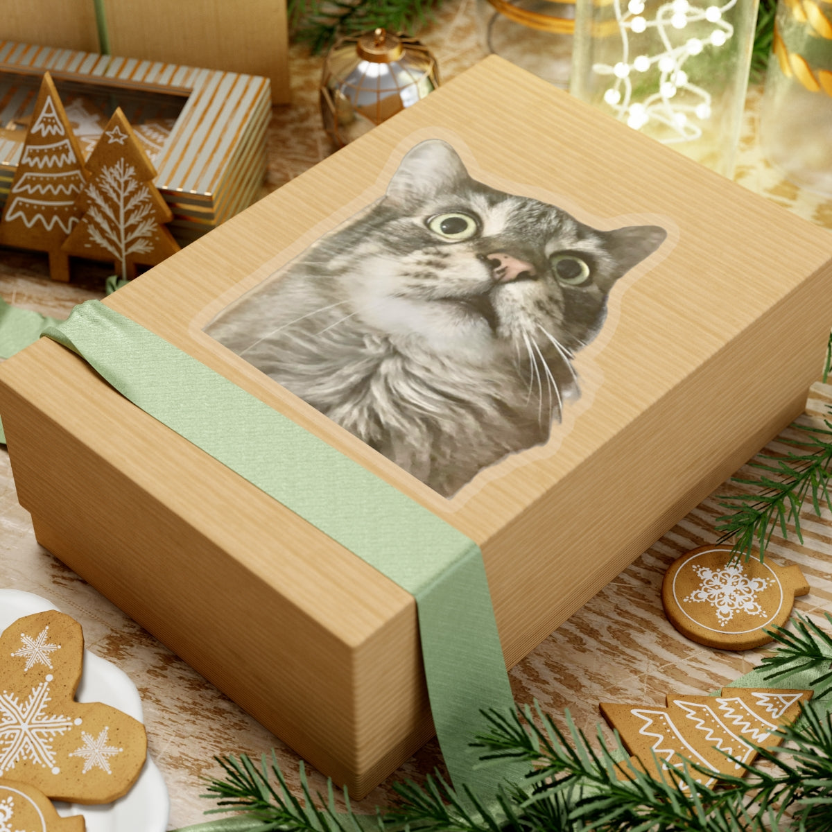 Funny Cat Sticker for Cat Lover Gift for Cat Mom Cute Cat Stickers for Funny gifts for Cat Lovers Adorable Maine Coon Kitty