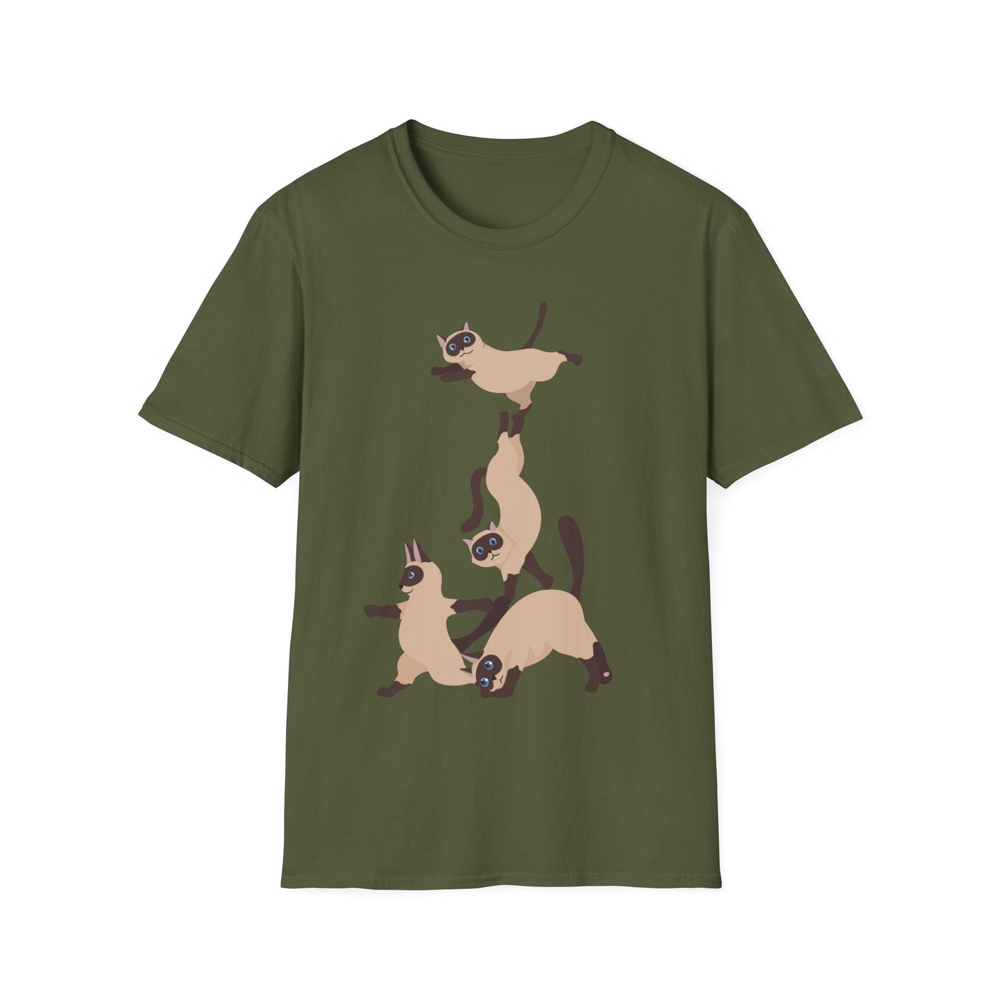 Funny CAT YOGA tee! Siamese Cat's doing yoga! Cat Lover gift for Yoga Lover gift Unisex Soft Cotton T-Shirt