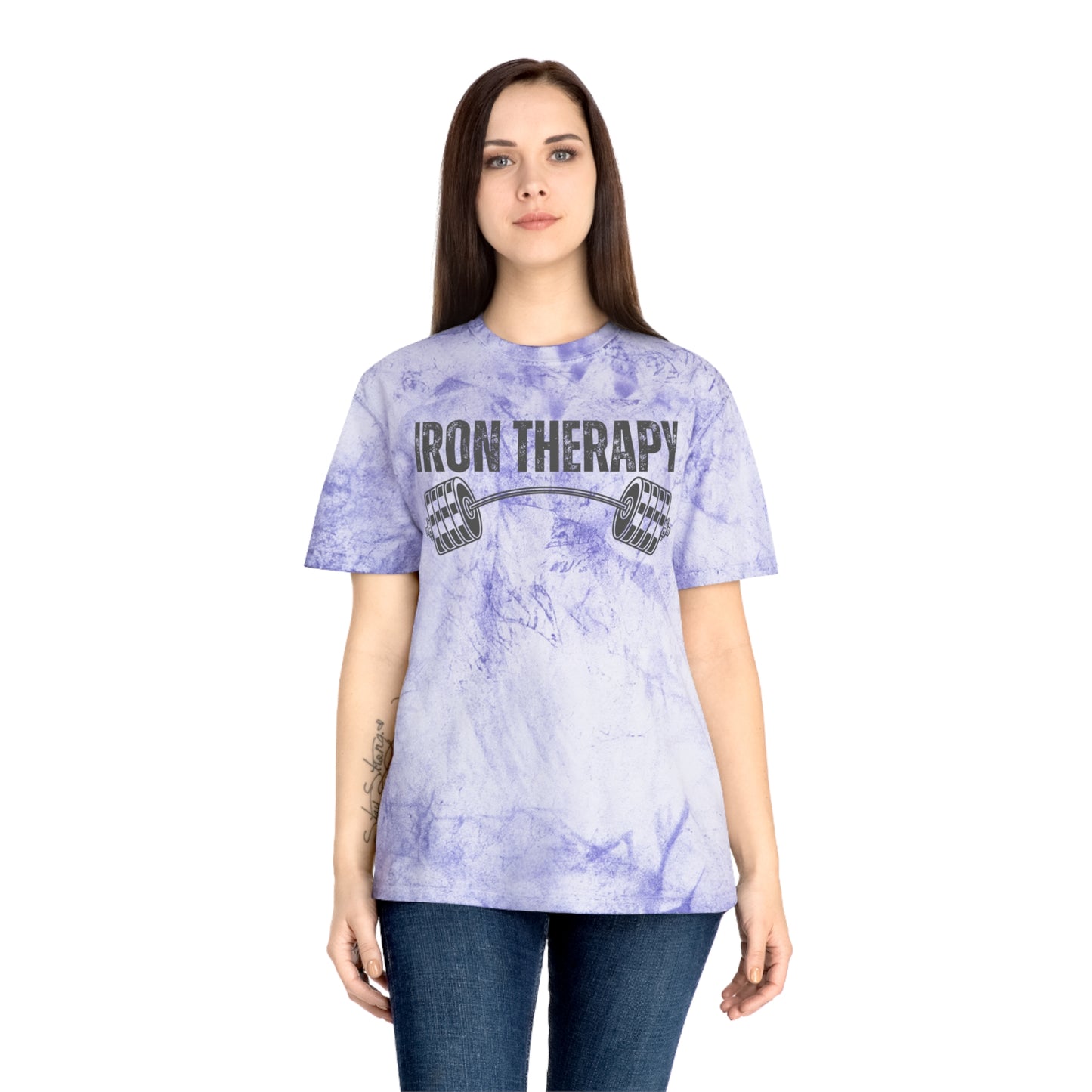 Iron Therapy Shirt Gym Clothes Tie-Dye Fitness T-Shirt Workout Tee Gym Apparel Casual Wear for Fitness Enthusiasts T-shirt for Gym Rat gift