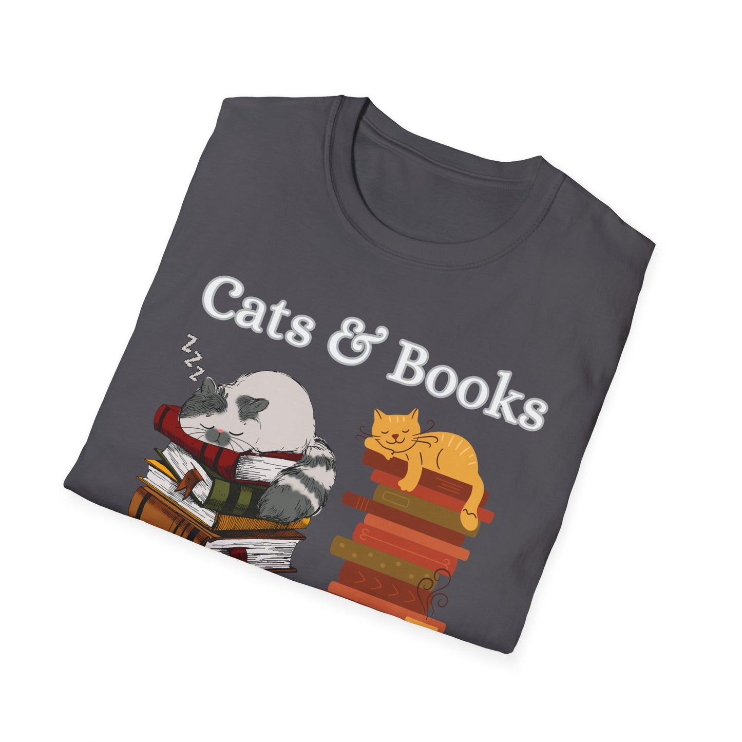 Cat T-shirt for Reader gift Funny Cat Shirt Reading Cats T shirt for Cat Lover gift Cats Books Shirt T-shirt Book Lover Gift