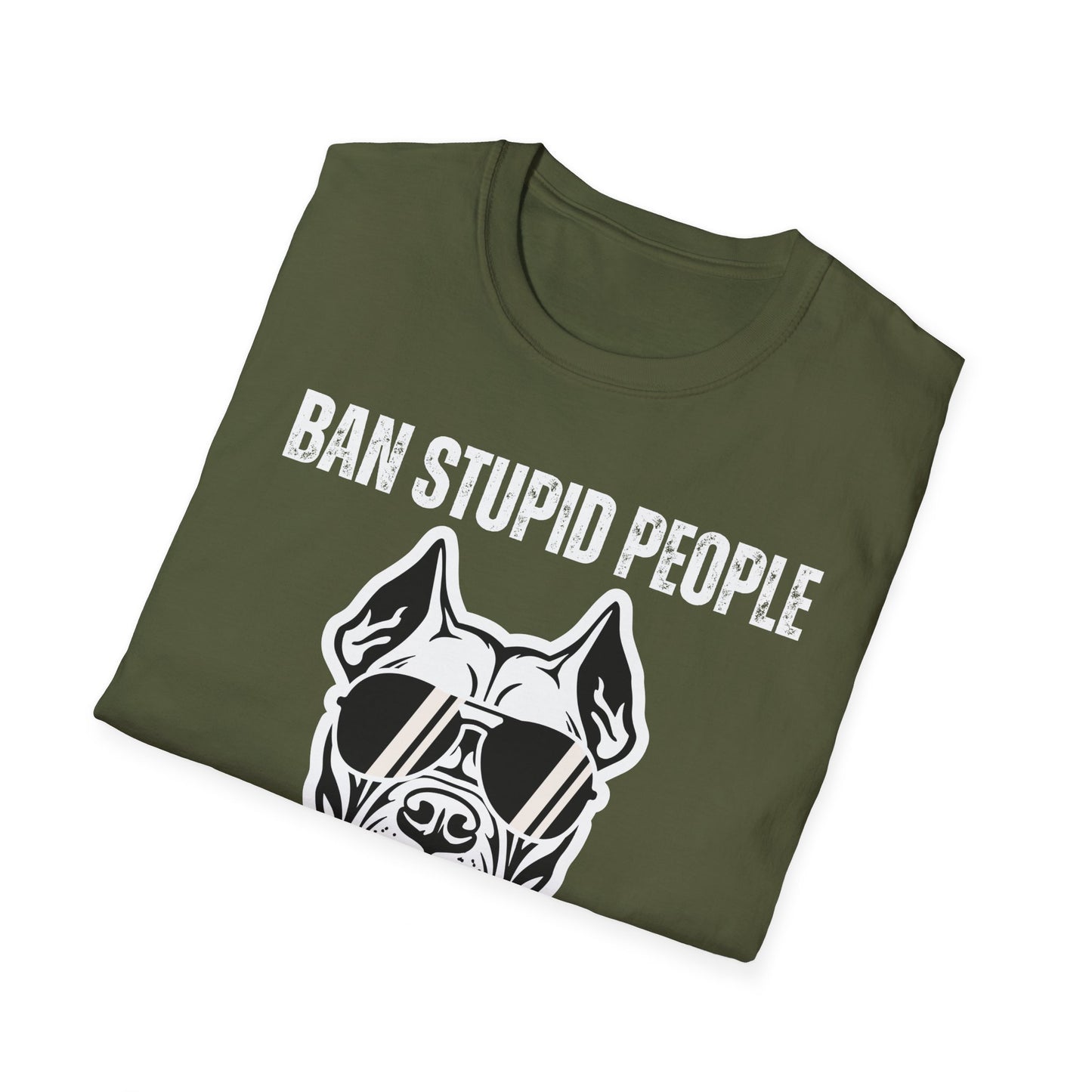 Pit Bull Shirt for Pit Bull Lover gift for Dog Mom gifts for Pit Bulls T-shirt Ban Stupid People Not The Breed T Shirts Funny Dog T-shirts