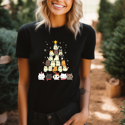 Christmas T Shirt for Kitty Mom gifts for Cat Moms T-shirts for Christmas Tee Shirt for Cat Lover gifts for Her gift for Women's Christmas