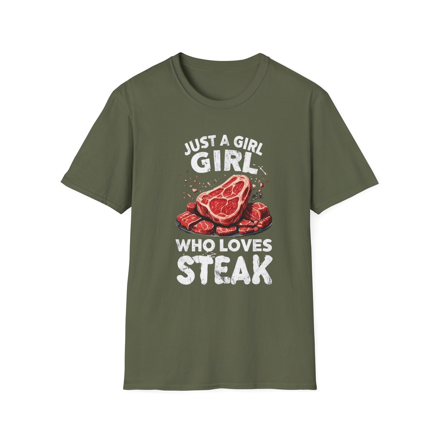 Steak Shirts Just a girl who loves steak tshirt STeak Girl T-shirt for Carnivore Diet T Shirt for Steak Lover gift ideas for BBQ T-shirts