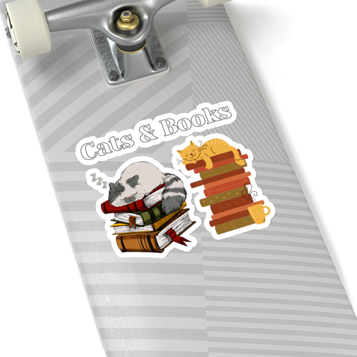 Sticker Cats and Books Stickers for Cat Lover gift for Book Lover Sticker for Book Worm sticker