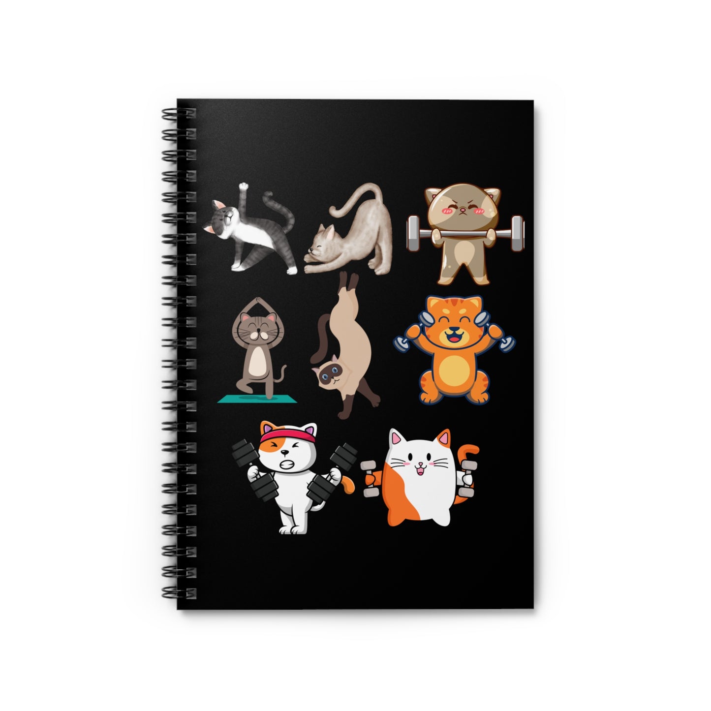 Training Log Book for Gym Lover gift for Cat Lover Cats Working Out Notebook Funny Cat Notebook Workout Journal