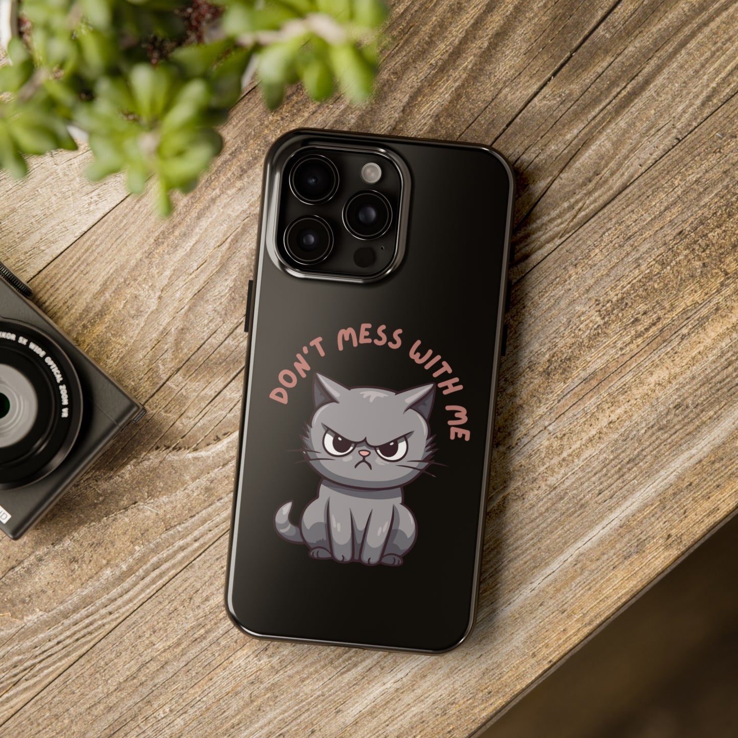 Funny Cat iPhone Case for Cat Lover gift for Friend gift for Cat Mom gift for Her ANGRY CAT Don't Mess With Me Cute CATS protective case