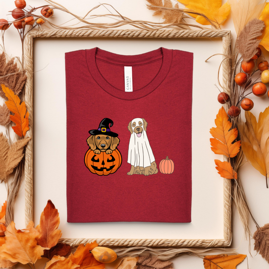 Dog Halloween Shirt for Golden retriever Lover gift for Halloween T Shirts Golden Retriever T-shirt for Halloween gifts for Funny Dog tee