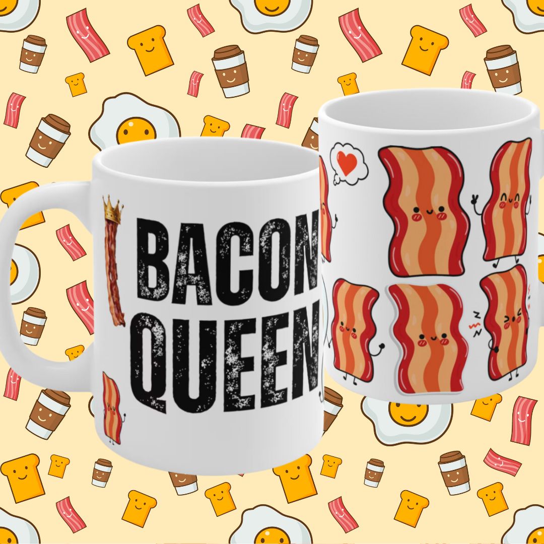 Meat Lover Mug for Bacon Lover gift for Valentines Day gift for Couples gift for Valentine gift Her BACON QUEEN Mug 11oz