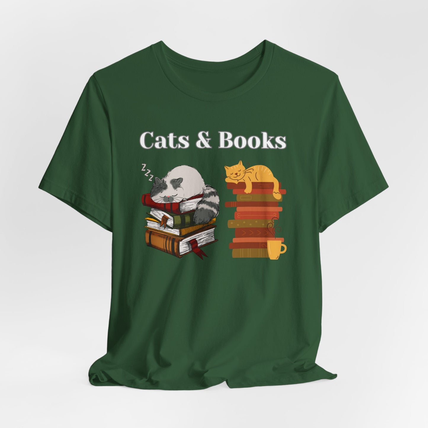 Cat Lover T-shirt for Book Lover gift for Cat Lover gifts for Cat Dad gift for Cat Mom gift - CATS & BOOKS Shirt