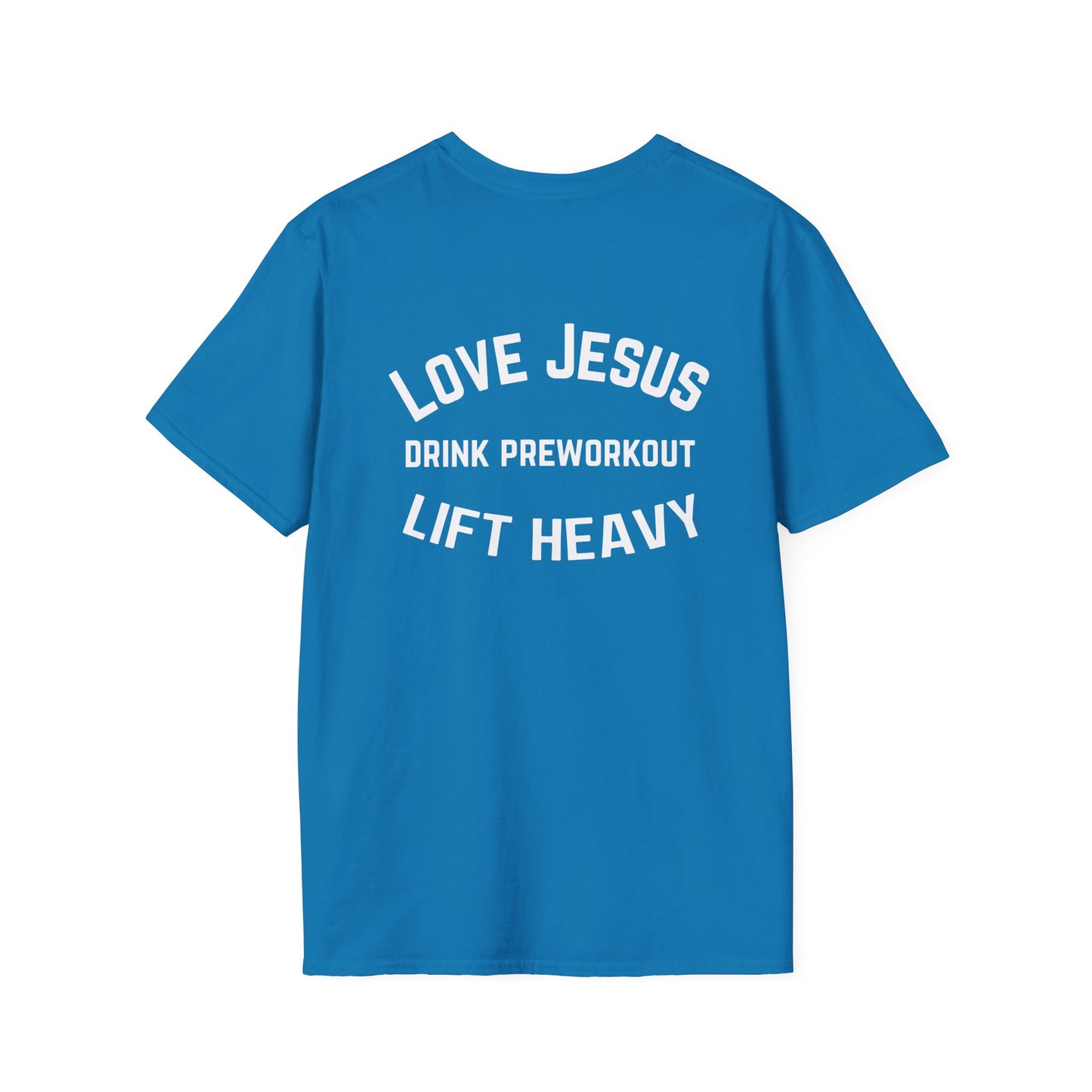 Christian gym Tees for Workout T-shirts for Christians gifts for gym rats gift Love Jesus Drink Pre Workout Lift Heavy Shirts Weightlift