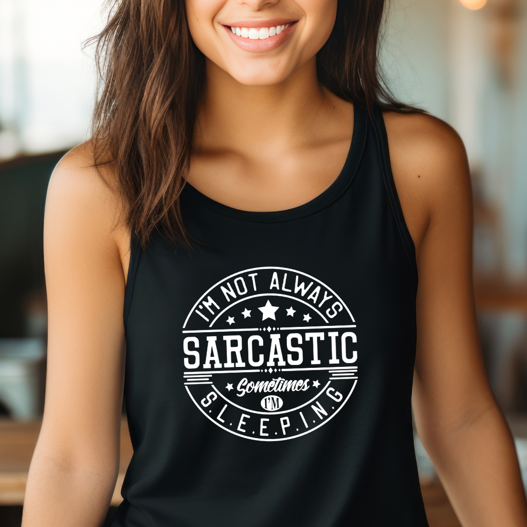 Sarcastic Tank Top, Funny Unisex Jersey Tank, Sarcasm Sleeveless Shirt, Humorous Summer Tee, Novelty Workout Tank, Joke Graphic Muscle Tee