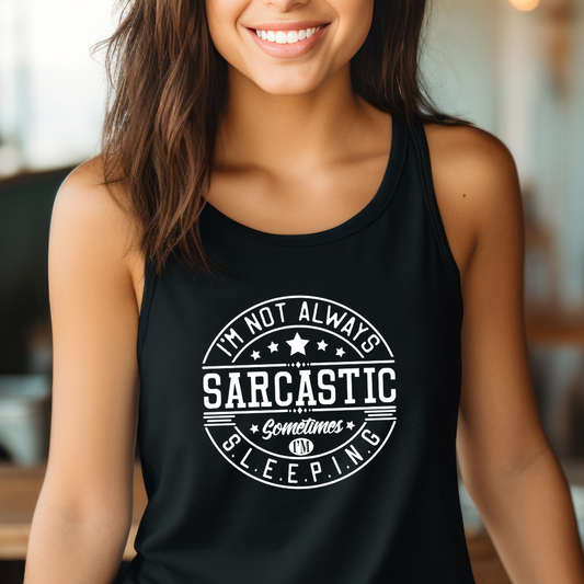 Sarcastic Tank Top, Funny Unisex Jersey Tank, Sarcasm Sleeveless Shirt, Humorous Summer Tee, Novelty Workout Tank, Joke Graphic Muscle Tee