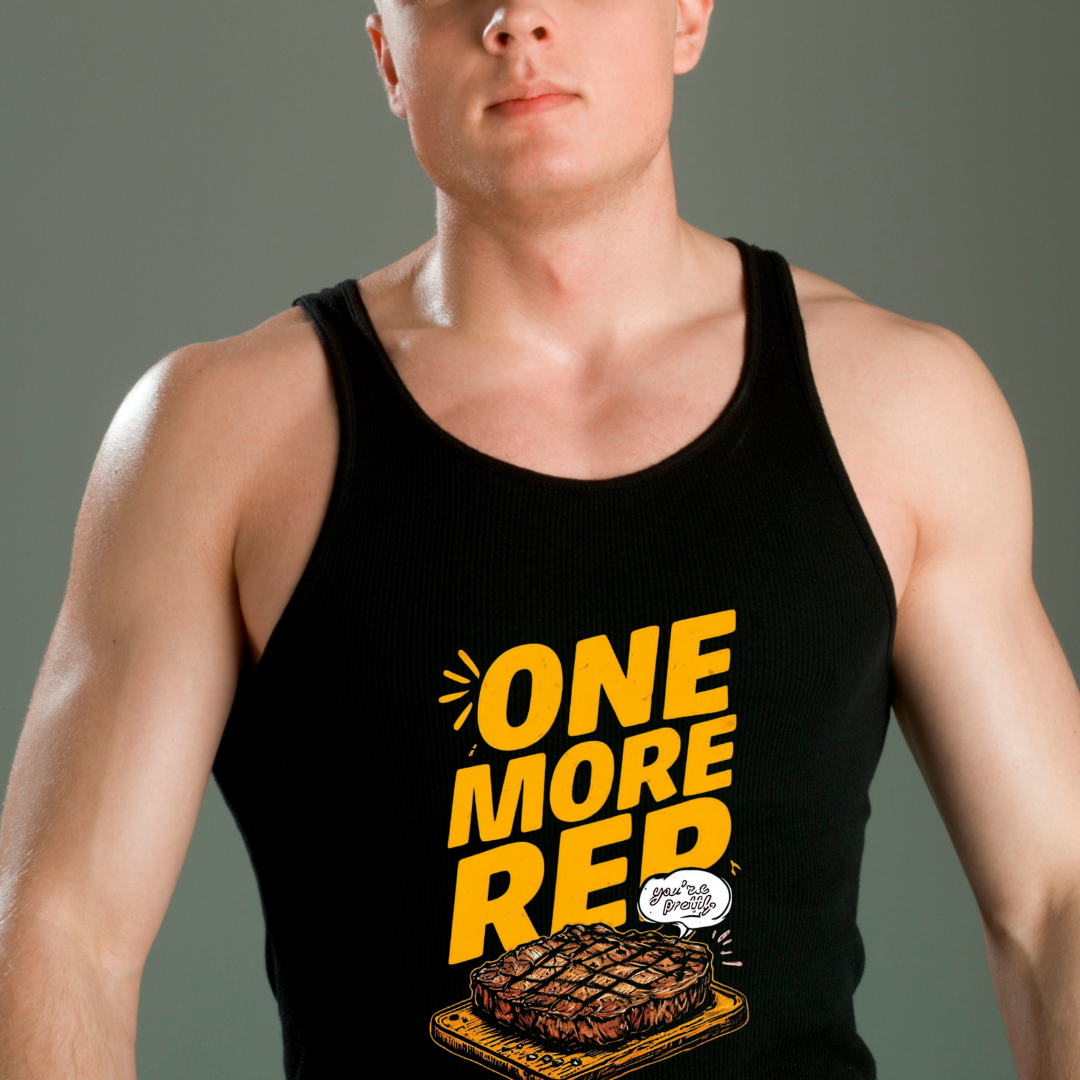 One More Rep Gym Tank Top, Workout Lovers, Muscle Tee, Fitness Shirt, Sleeveless Workout Top, Gym Clothes, Workout Tank Top