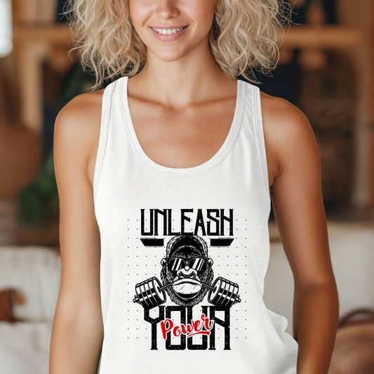 Unleash Your Power shirt Power Unleashed Tank Top, Gym Muscle Tee, Bodybuilding Shirt, Gorilla Strong, Fitness Apparel
